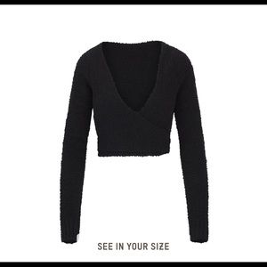 SKIMS cozy knit wrap top